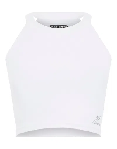 Plein Sport Tank Top Ps In White