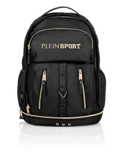 Plein Sport Technical Backpack Ps Unisex In Black