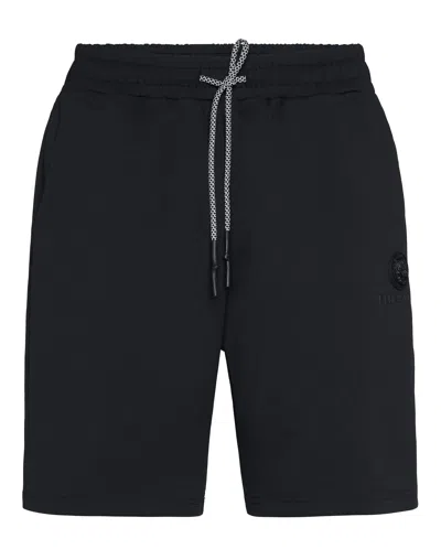 Plein Sport Technical Loose Fit Jogging Shorts In Black