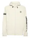 Plein Sport Oversize Zipped Hoodie Sweatshirt Ls Scratch In Grey