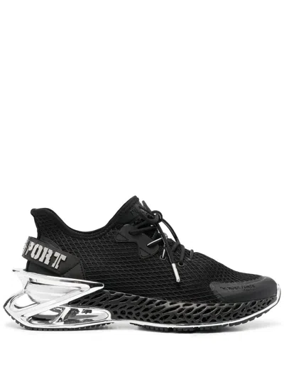 Plein Sport Thunder Force Lace-up Sneakers In Black