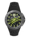 Plein Sport Thunderstorm Chrono Silicone Watch In Black