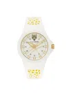 Plein Sport Thunderstorm Silicone Strap Watch/10.8mm In White