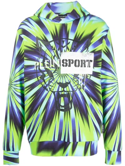 Plein Sport Tie Dye-print Pullover Hoodie In Multicolor