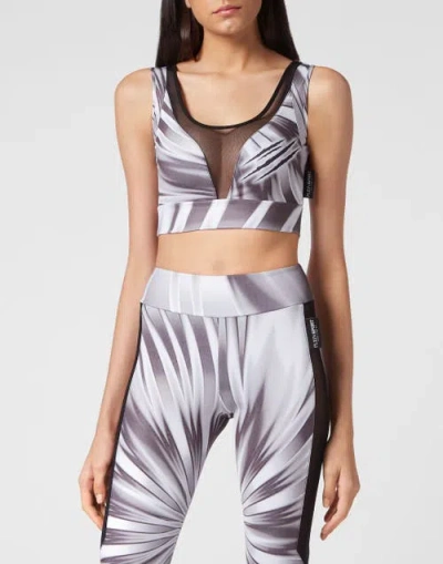 Plein Sport Tie-dye Jogging Cropped Top Scratch Women In Multi