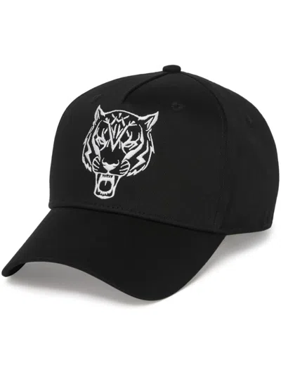Plein Sport Tiger Baseball Cap In Black