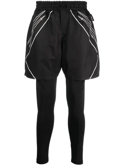 Plein Sport Tiger Court Running Shorts In Black
