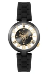 Plein Sport Tiger Luxe Silicone Strap Watch, 36mm In Black