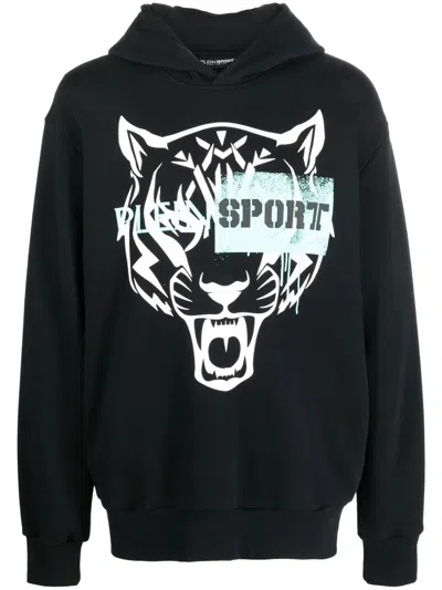 Plein Sport Hoodie Mit Tiger-motiv In Black