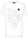 Plein Sport Tiger-motif T-shirt In 白色