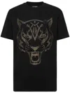 Plein Sport Tiger-motif T-shirt In 黑色