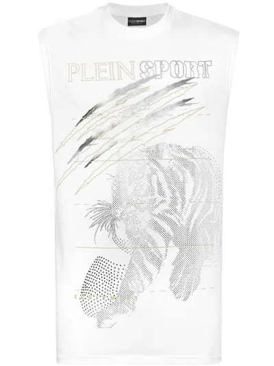 PLEIN SPORT TIGER-MOTIF TANK TOP