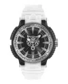Plein Sport Tiger Power Silicone Watch In White