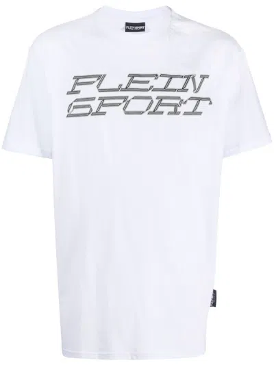 Plein Sport Tiger-print Cotton T-shirt In White