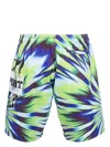 Plein Sport Tiger-print Swim Shorts In Green