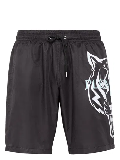 Plein Sport Tiger-print Swim Shorts In Multi