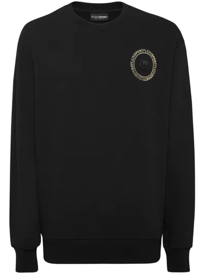 Plein Sport Tiger Sweatershirt In Black