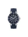 Plein Sport Men's Titan Chronograph Date Quartz Blue Silicone Strap Watch, 46mm In Blue