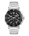 Plein Sport Men's Titan Chronograph Date Quartz Stainless Steel Bracelet Watch, 46mm In Silver