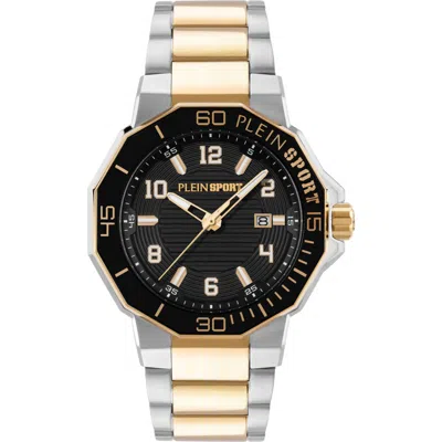 Plein Sport Titan Two Tone Three Hand Quartz Bracelet Watch, 44mm