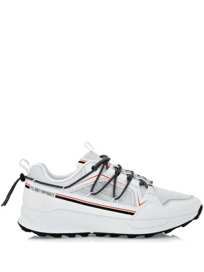 Plein Sport Toggle-fastening Panelled Trainers In White