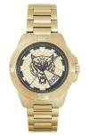 Plein Sport Touchdown Bracelet Watch, 44mm In Gold