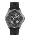 Plein Sport Touchdown Silicone Watch In Black