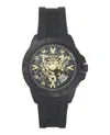 Plein Sport Touchdown Silicone Watch In Black