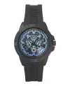Plein Sport Touchdown Silicone Watch In Black