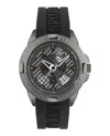 Plein Sport Touchdown Silicone Watch In Black