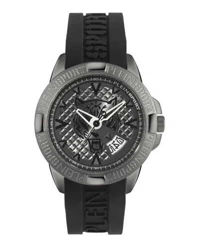 Plein Sport Touchdown Silicone Watch In Black