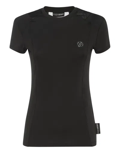 Plein Sport T-shirt Round Neck Ss In Black