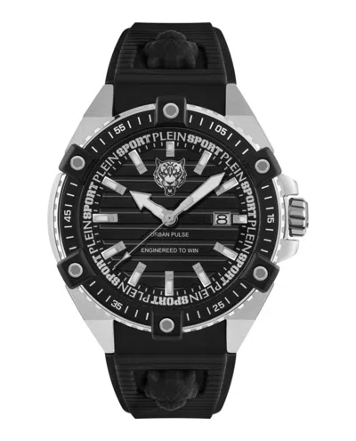 Plein Sport Urban Pulse Silicone Watch In Black