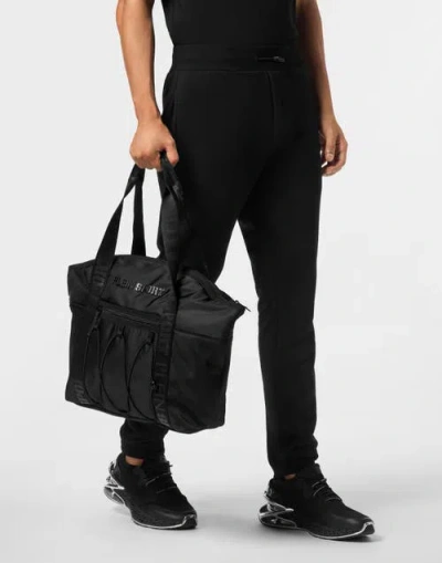 Plein Sport Utility Tote Bag Unisex In Black