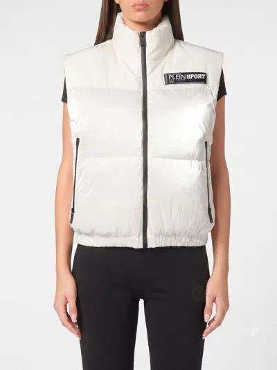 Plein Sport Waistcoat Woman Color White In Black