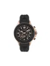 Plein Sport Mens Warrior Tech Chronograph Date Quartz Black Silicone 47.5mm In Black