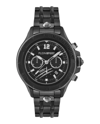 Plein Sport Warrior Tech Chronograph Watch In Black