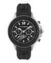 Plein Sport Men's Warrior Tech Chronograph Date Quartz Black Silicone 47.5mm In Multi