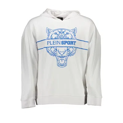 Plein Sport White Cotton Men Sweater In Gray