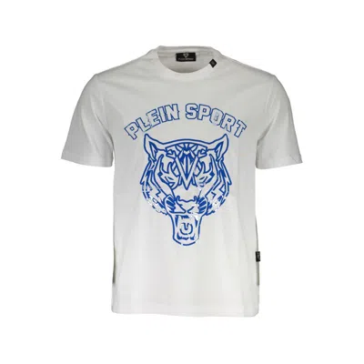 Plein Sport White Cotton Men T-shirt In Gray