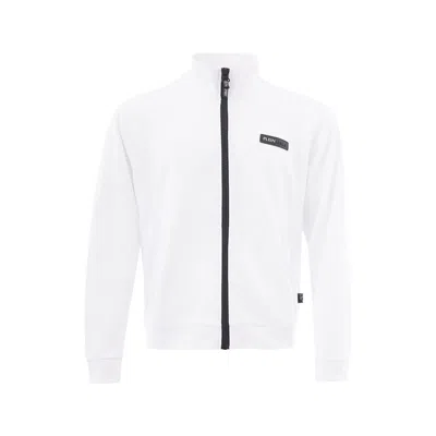 Plein Sport White Cotton Sweater By