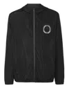 Plein Sport Carbon Tiger Hooded Windbreaker In Black