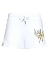 Plein Sport Woman Shorts & Bermuda Shorts White Size Xl Cotton, Elastane