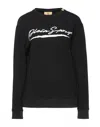 Plein Sport Woman Sweatshirt Black Size Xs Cotton, Elastane