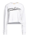 Plein Sport Woman Sweatshirt White Size M Cotton, Elastane