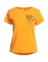 Plein Sport Woman T-shirt Orange Size Xl Cotton, Elastane