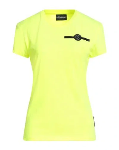 Plein Sport Woman T-shirt Yellow Size M Cotton