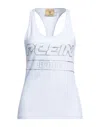 Plein Sport Tank Tops In White