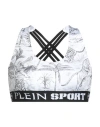 Plein Sport Woman Top White Size Xs Polyester, Elastane