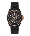 PLEIN SPORT WOMEN'S 2 HAND QUARTZ THE SCRATCH BLACK POLYCARBONATE BRACELET WATCH 38MM